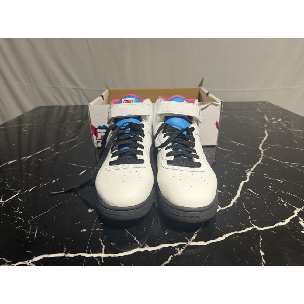 Fila F-13 Logo 1FM00004-148 Mens White Leather Lace Up Lifestyle Sneakers Shoes - Picture 4 of 6